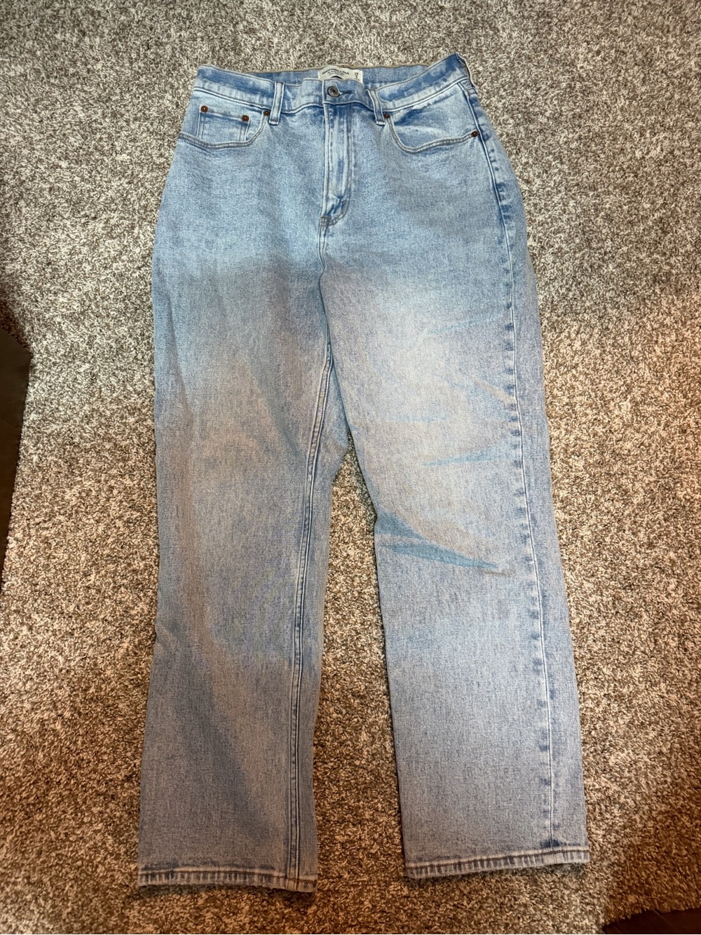 Abercrombie & Fitch Light Blue Straight-Leg Jeans